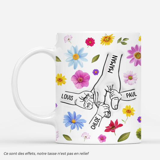6779MFR1 effet dimpression 3d mug personnalise fleurs de maman mamie 6779m3laa_1