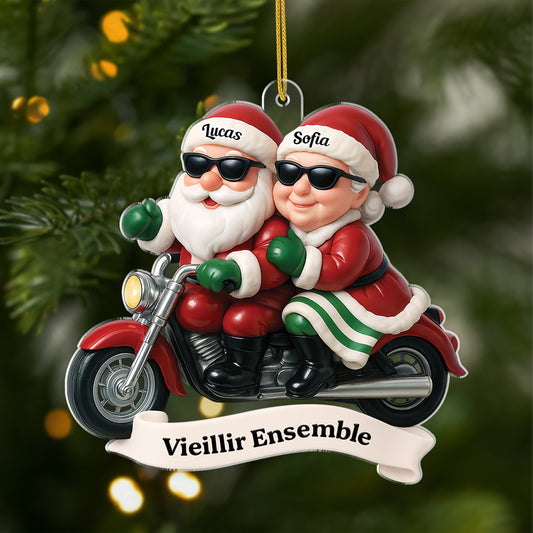 6782OFR1 effet dimpression 3d ornement noel acrylique personnalise vieillir ensemble pour couple mortard 6782o6vcg