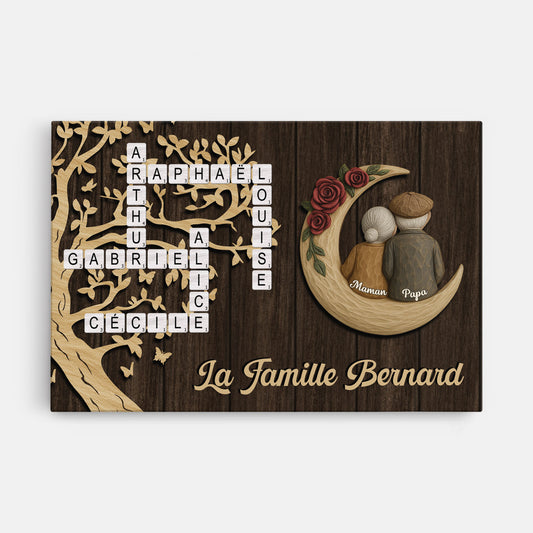 6792CFR1 toile personnalisee avec mot croise noel en famille 6792c3v5i