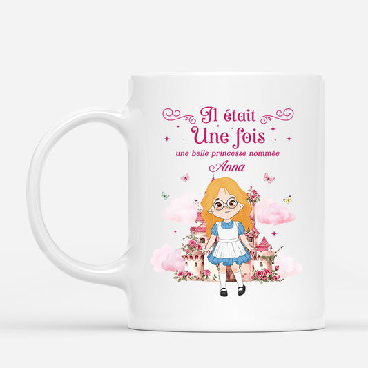 6916MFR1 mug personnalise enfant il etait une fois une belle princesse 6916mkr5k