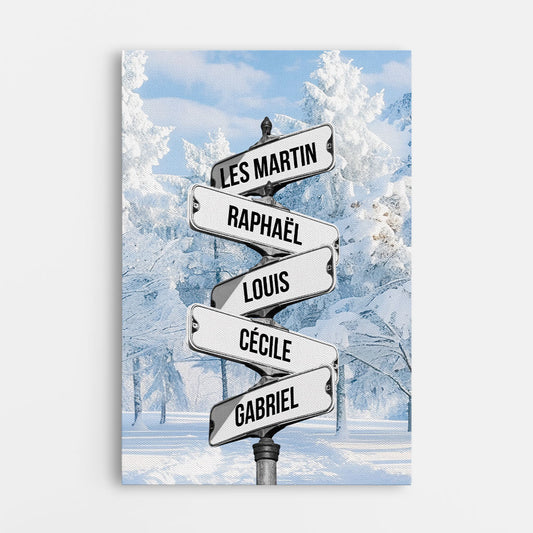 6925CFR1 toile personnalise pour famille noel en foret_ 6925c3vai