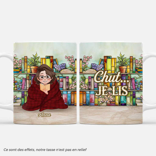 6936MFR1 effet dimpression 3d mug personnalise pour femmehomme chut je lis mes livres 6936m8twb