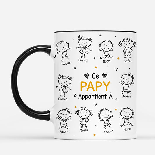 6937MFR2 mug personnalise pour mamiepapy ce papy appartient a petits personnages 6937mtymb