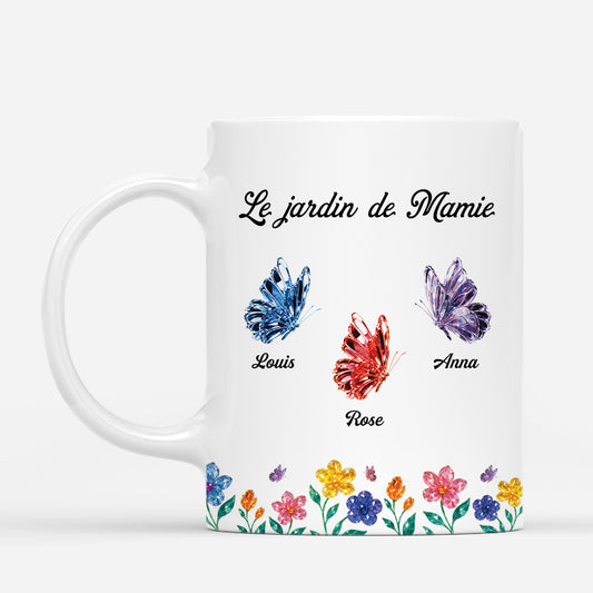 6941MFR1 mug personnalise le jardin de mamie avec papillons 6941mtvta