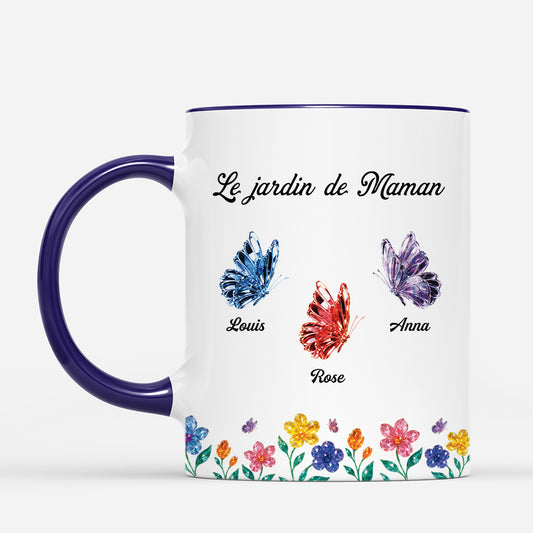 6941MFR2 mug personnalise le jardin de mamie avec papillons 6941mtvta