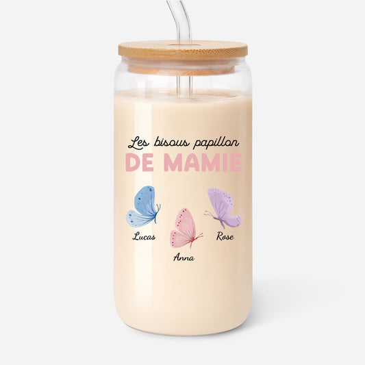 6947AFR1 boite a fleurs personnalisee bisous papillon de mamie maman 6947attvta_2