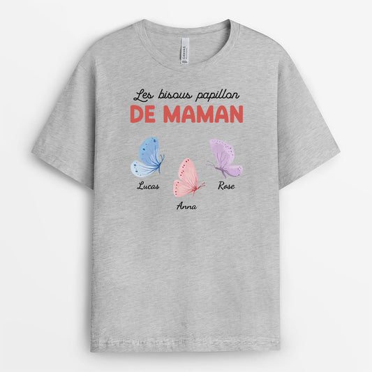 6947AFR1 les bisous papillon t shirt personnalise maman mamie 6947atvta_1