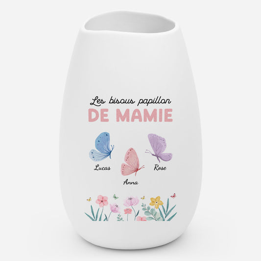 6947AFR1 vase personnalise ceramique mate bisous papillon de mamie maman 6947aotvta
