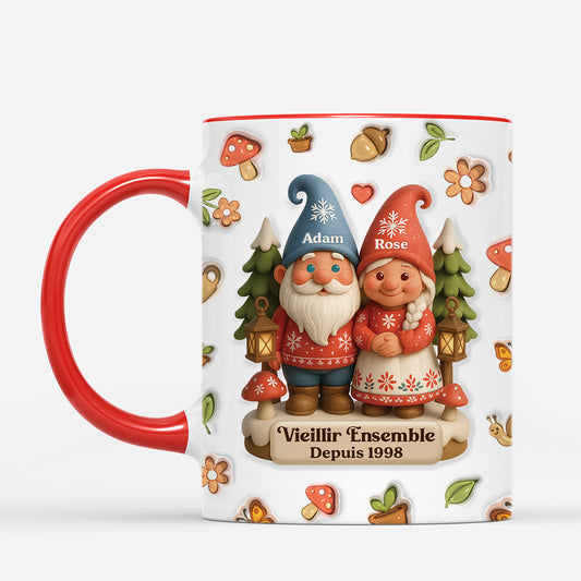 6965MFR2 effet dimpression 3d mug personnalise avec couple gnome vieillir ensemble 6965M3ZTG