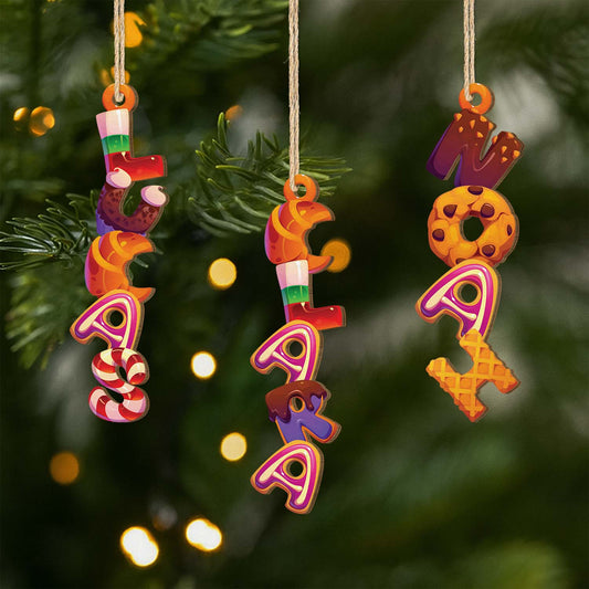 6969OFR1 effet dimpression 3d ornement de noel en bois a 1 couche personnalisee avec prenom pour femmehomme lettres style cartoon 6969okv5b