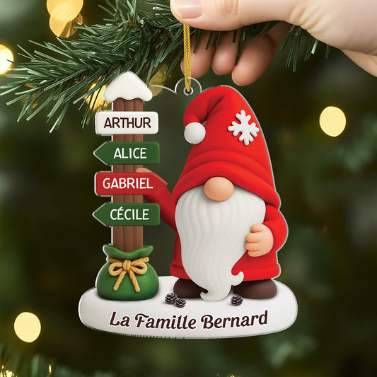 6971OFR2 ornement noel acrylique personnalise famille gnome avec prenoms 6971ottmi