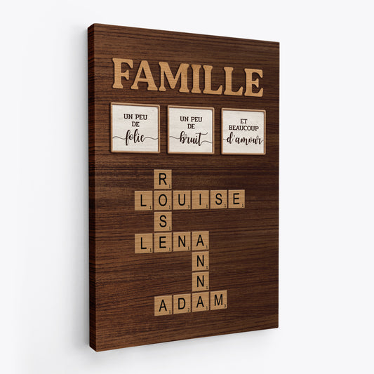 6977CFR2 toile mot croise personnalise amour de la famille 6977c6tni