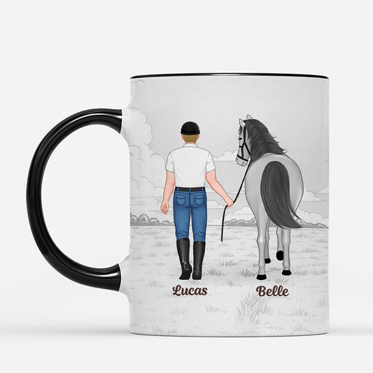 6998MFR2 mug personnalise les chevaux laissent des empreintes de sabots 6998m8zcu