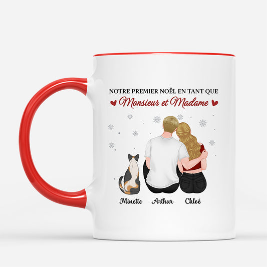 7000MFR2 mug personnalise couple notre premier noel avec le chat 7000m8kcd