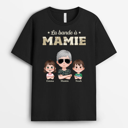 7004AFR1 t shirt personnalise pour papy et mamie la bande a mamie version noir 7004a8l5b