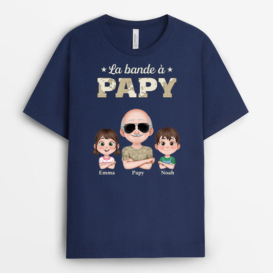 7004AFR2 t shirt personnalise pour papy et mamie la bande a mamie version noir 7004a8l5b