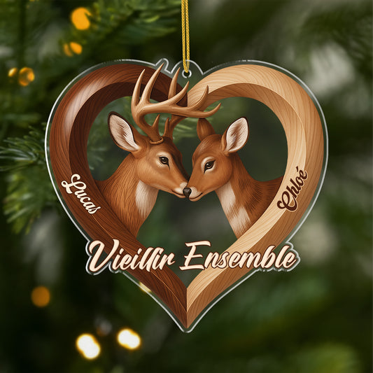 7048OFR1 effet dimpression 3d ornement noel acrylique personnalise couple toi moi ca va le faire 7048o