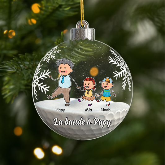 7059OFR1 effet dimpression 3d ornement acrylique personnalise boule de noel la bande a papy mamie 7059o8t5b
