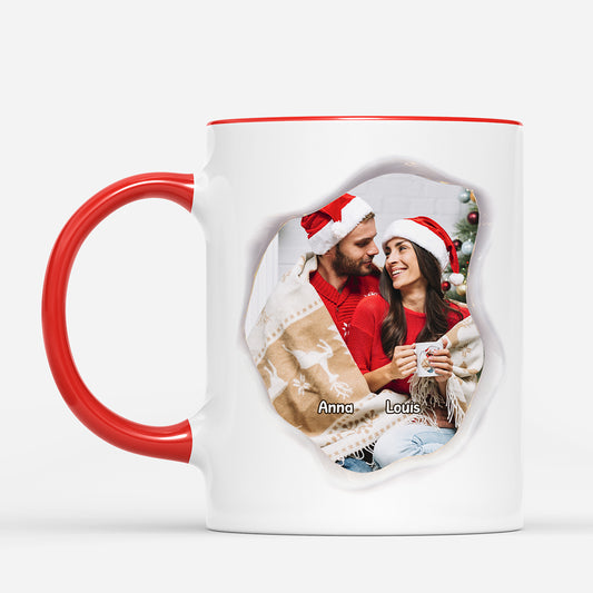 7066MFR2 effet dimpression 3d mug de noel personnalise couple ensemble 7066mtvng