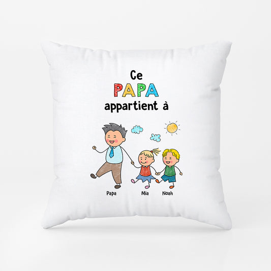7078PFR2 coussin maman papa ce papa cette maman appartient a 7078ptpaa