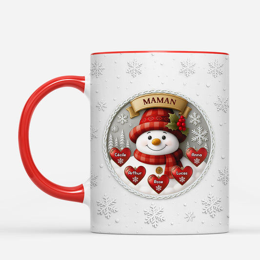 7105MFR2 effet dimpression 3d mug de noel personnalise mamie bonhomme de neige 7105m8qma