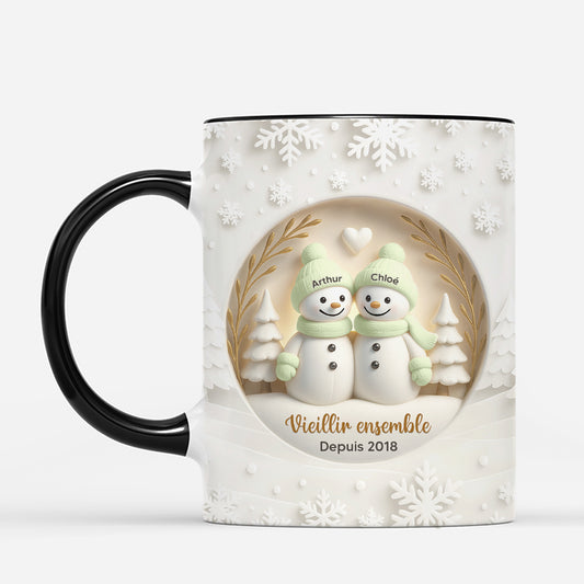 7147MFR2 effet dimpression 3d mug de noel personnalise couple vieillir ensemble depuis 7147m8vag