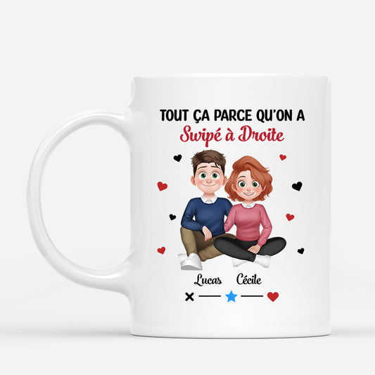 7151MFR1 mug personnalise couple tout ca parce qu_on a swipe a droite 7151mkqmg