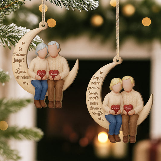 7152OFR2 ornement noel en bois a 1 couche personnalise couple mon endroit prefere est a tes cotes 7152o