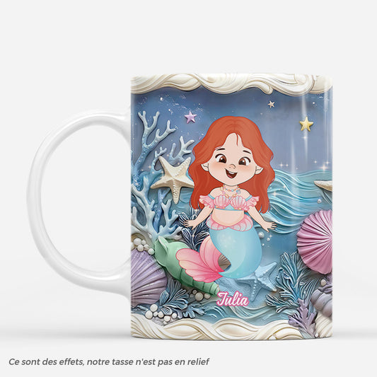 7181MFR1 plaid enfant personnalise avec photo petite sirene 7181m8lak