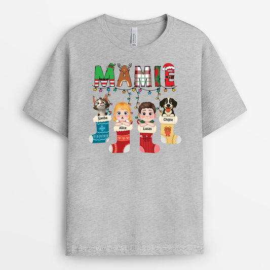 7194AFR2 t shirt personnalise de noel enfant de mamie papy 7194a6knb