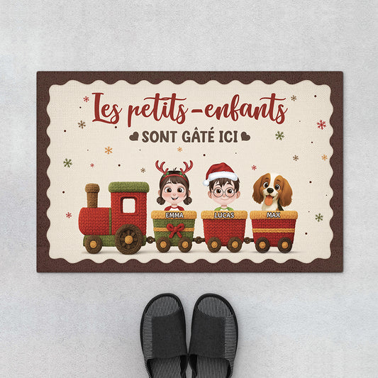 7202DFR1 paillasson personnalise famille petits enfants sont gates 7202d6kzi