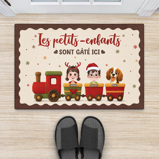 7202DFR2 paillasson personnalise famille petits enfants sont gates 7202d6kzi