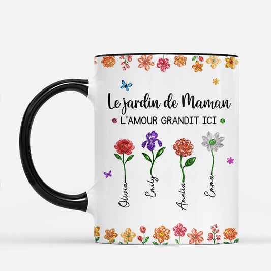7211MFR2 mug personnalise amour dans le jardin de mamie maman 7211m6t5a