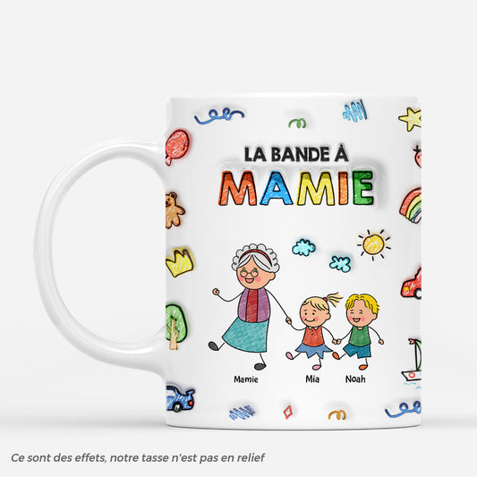 7217MFR1 effet dimpression 3d mug personnalise colore la bande a mamie papy 7217mthaa