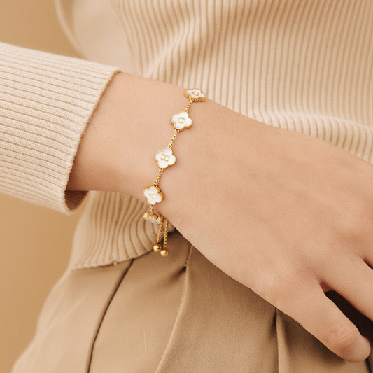 7218JFR2 bracelet trefle 4 feuilles_ personnalise femmehomme cadeau porte chance_ 7218j0p5a