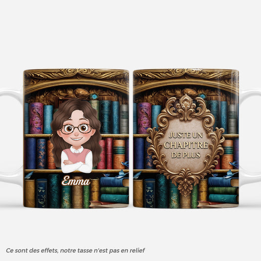 7219MFR1 effet dimpression 3d mug personnalise femmehomme aime les livres juste un chapitre de plus 7219m8vza