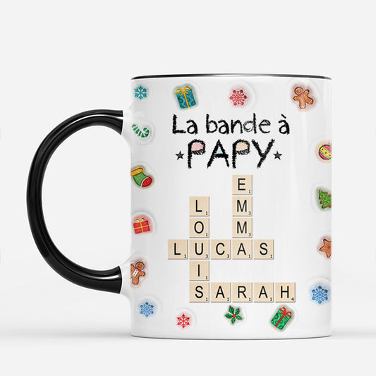 7225MFR2 effet dimpression 3d mug de noel personnalise avec mots croises la band a mamie papy 7225mkt5a