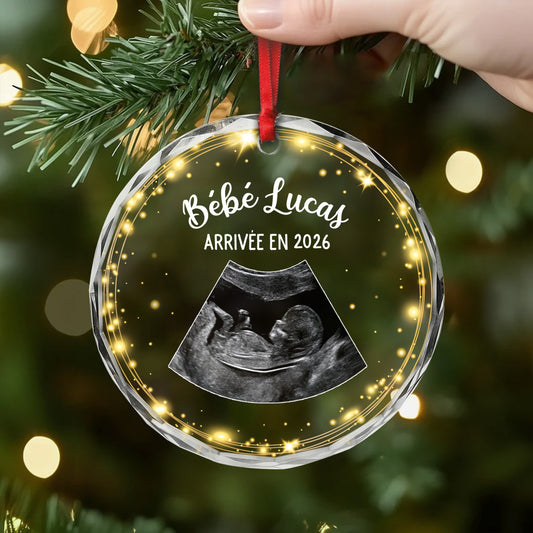 7239OFR2 ornement de noel en verre personnalise avec photo arrivee de bebe 7239o8vmk