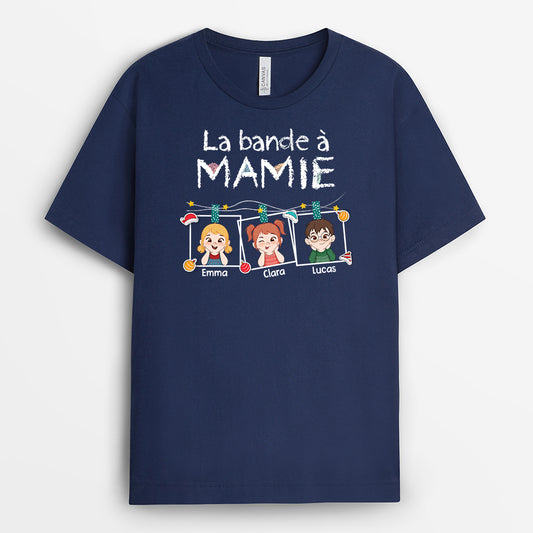 7253AFR2 t shirt personnalise la bande a papy mamie de noel 7253akt5b