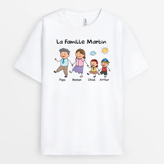 7254AFR1 t shirt personnalise notre famille mignonne 7254a3v5i