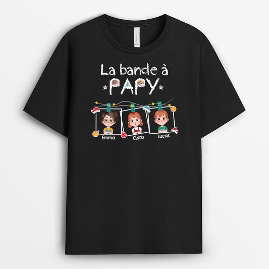 7255AFR1 t shirt personnalise joyeux noel avec la bande a papy mamie 7255akt5b
