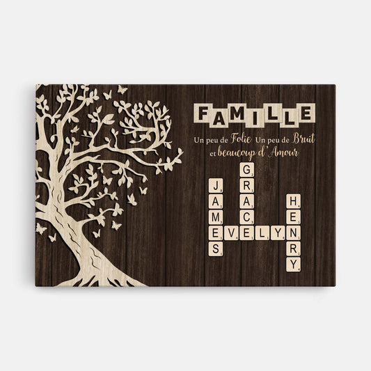 7256CFR1 toile mot croise personnalise arbre de famille 7256c8t5i