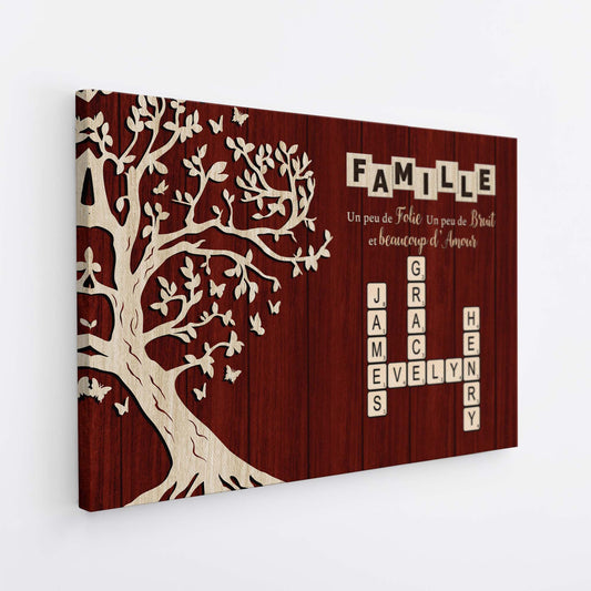 7256CFR2 toile mot croise personnalise arbre de famille 7256c8t5i