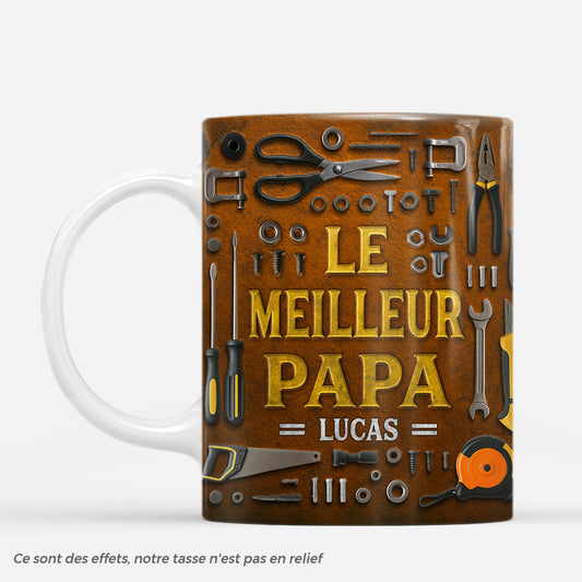 7291MFR1 effet dimpression 3d mug personnalise homme bricoleur le meilleur papa papy 7291m6pmb