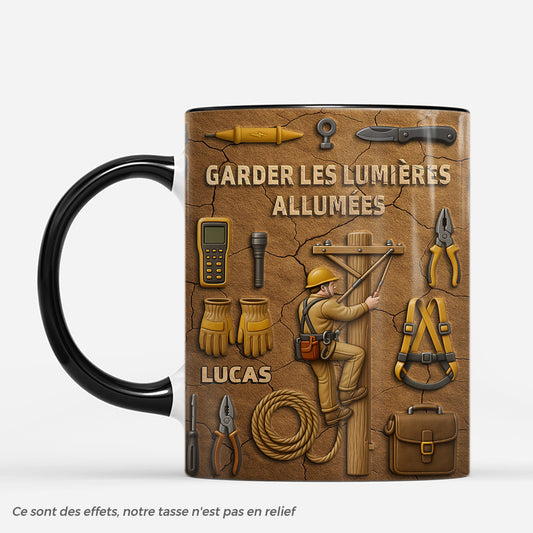 7320MFR1 effet dimpression 3d mug personnalise pour monteur de lignes garder les lumieres allumees 7320m8tmb