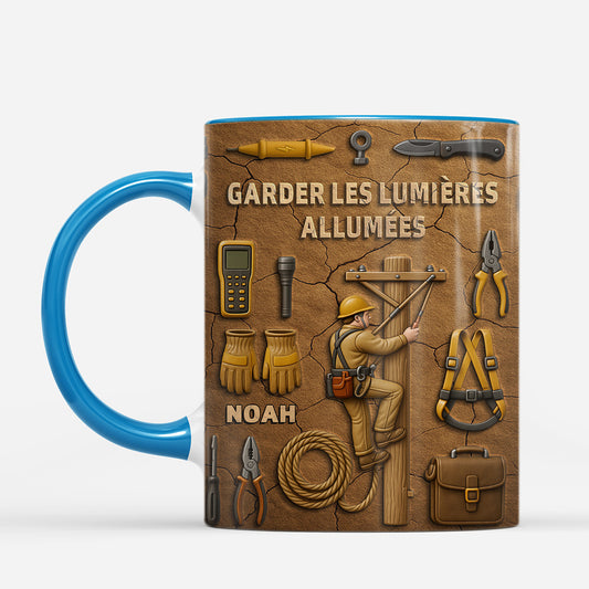 7320MFR2 effet dimpression 3d mug personnalise pour monteur de lignes garder les lumieres allumees 7320m8tmb