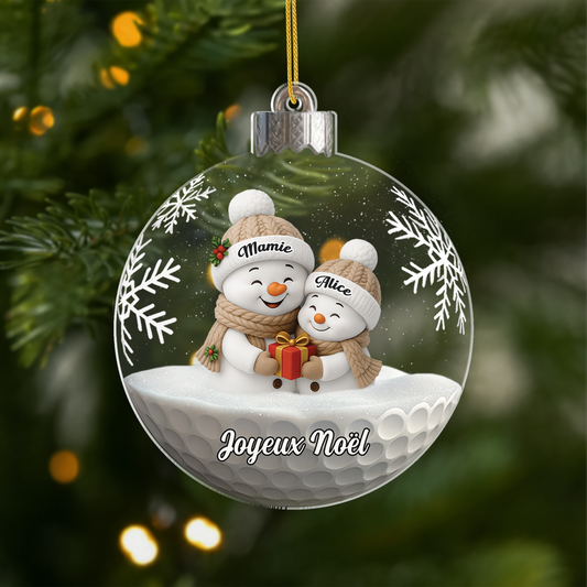 7331OFR1 effet dimpression 3d ornement acrylique personnalise papymamie boule joyeux noel 7331o8t5a