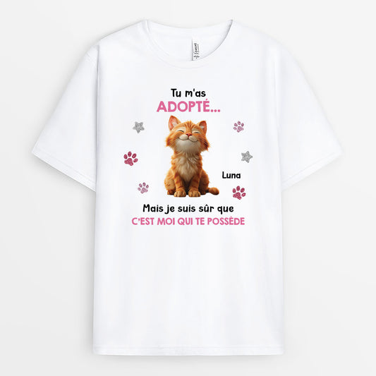 7342AFR1 t shirt personnalise chat c_est moi qui te possede 7342a8vad