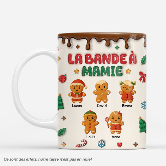 7369MFR1 effet dimpression 3d mug personnalise noel la bande a mamie papy biscuit 7369m3qwa