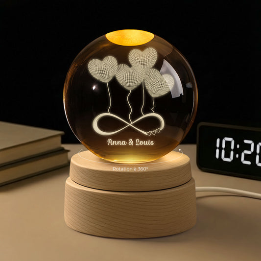 7376LFR1 veilleuse boule de cristal 3d personnalisee couple notre amour 7376lkvcg_23c16afe 18ec 4dc7 8831 e8d2e75ce58d